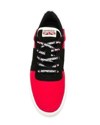 rote Segeltuch niedrige Sneakers von Represent