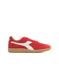 rote Segeltuch niedrige Sneakers von Diadora