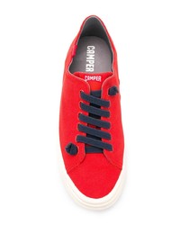 rote Segeltuch niedrige Sneakers von Camper