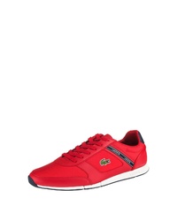 rote Segeltuch niedrige Sneakers von Lacoste