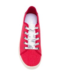 rote Segeltuch niedrige Sneakers von Tommy Jeans