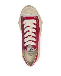 rote Segeltuch niedrige Sneakers von Maison Mihara Yasuhiro