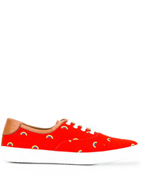 rote Segeltuch niedrige Sneakers von Marc Jacobs