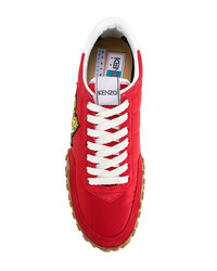 rote Segeltuch niedrige Sneakers von Kenzo
