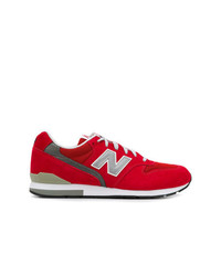 rote Segeltuch niedrige Sneakers von New Balance