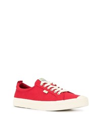 rote Segeltuch niedrige Sneakers von Cariuma