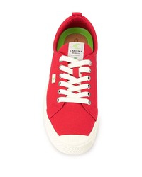 rote Segeltuch niedrige Sneakers von Cariuma