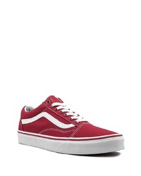 rote Segeltuch niedrige Sneakers von Vans