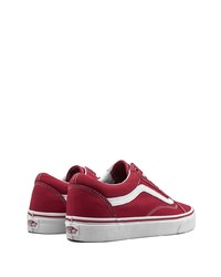 rote Segeltuch niedrige Sneakers von Vans