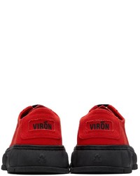 rote Segeltuch niedrige Sneakers von Viron