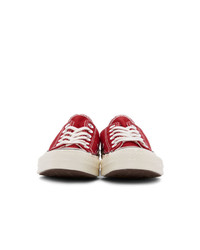 rote Segeltuch niedrige Sneakers von Converse