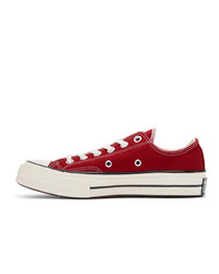 rote Segeltuch niedrige Sneakers von Converse