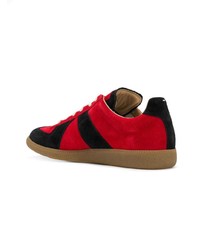 rote Segeltuch niedrige Sneakers von Maison Margiela
