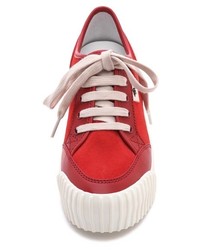 rote Segeltuch niedrige Sneakers von Marc by Marc Jacobs