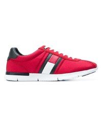 rote Segeltuch niedrige Sneakers von Tommy Hilfiger