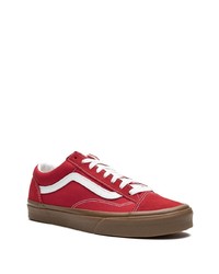 rote Segeltuch niedrige Sneakers von Vans