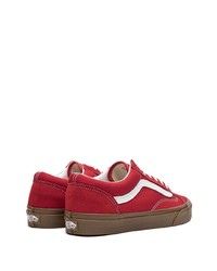 rote Segeltuch niedrige Sneakers von Vans