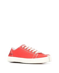 rote Segeltuch niedrige Sneakers von Maison Margiela