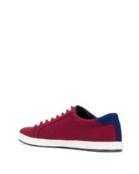 rote Segeltuch niedrige Sneakers von Tommy Hilfiger