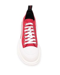rote Segeltuch niedrige Sneakers von Alexander McQueen