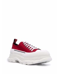 rote Segeltuch niedrige Sneakers von Alexander McQueen