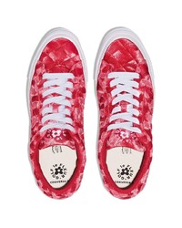 rote Segeltuch niedrige Sneakers von Converse