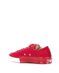 rote Segeltuch niedrige Sneakers von Converse