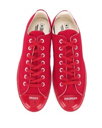 rote Segeltuch niedrige Sneakers von Converse