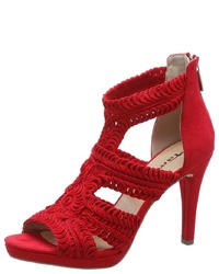 rote Segeltuch Sandaletten von Tamaris