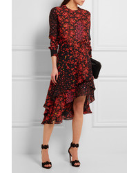 rote Seide Bluse mit Blumenmuster von Preen by Thornton Bregazzi