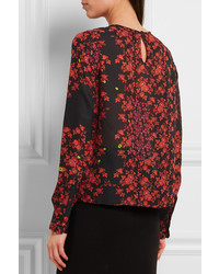 rote Seide Bluse mit Blumenmuster von Preen by Thornton Bregazzi