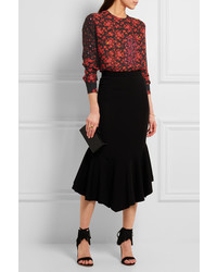 rote Seide Bluse mit Blumenmuster von Preen by Thornton Bregazzi