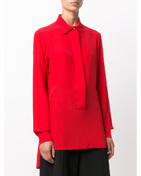 rote Seide Bluse von Victoria Beckham