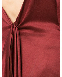 rote Seide Bluse von Rosetta Getty