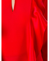 rote Seide Langarmbluse von Givenchy