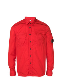 rote Shirtjacke von CP Company