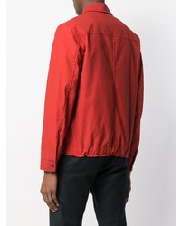 rote Shirtjacke von Oliver Spencer