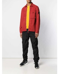 rote Shirtjacke von Stone Island