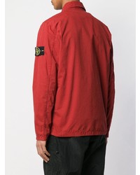 rote Shirtjacke von Stone Island