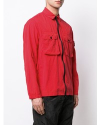 rote Shirtjacke von Stone Island