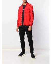 rote Shirtjacke von CP Company