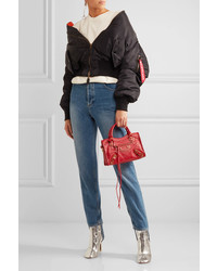 rote Shopper Tasche aus Leder mit Reliefmuster von Balenciaga