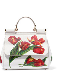 rote Shopper Tasche aus Leder mit Reliefmuster von Dolce & Gabbana