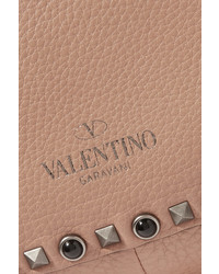 rote Shopper Tasche aus Leder mit Reliefmuster von Valentino