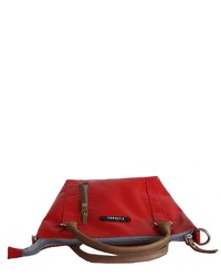 rote Shopper Tasche aus Leder von 7clouds