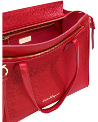 rote Shopper Tasche aus Leder von Salvatore Ferragamo