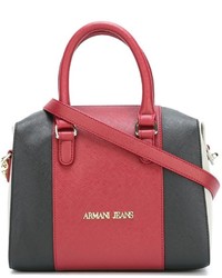 rote Shopper Tasche aus Leder von Armani Jeans