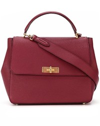 rote Shopper Tasche aus Leder von Bally