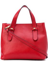 rote Shopper Tasche aus Leder von Borbonese
