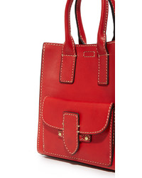 rote Shopper Tasche aus Leder von Frye